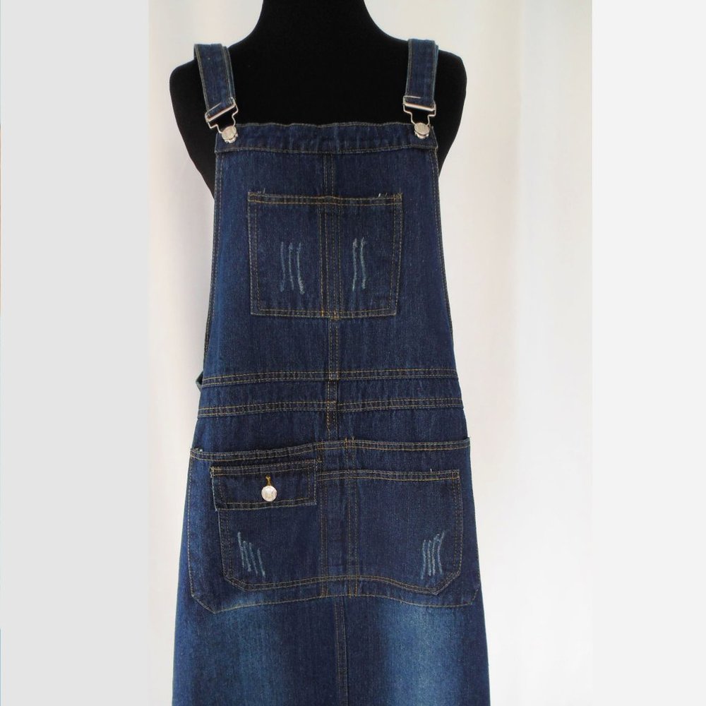 Dark Denim Pre-Washed Overall Jumper